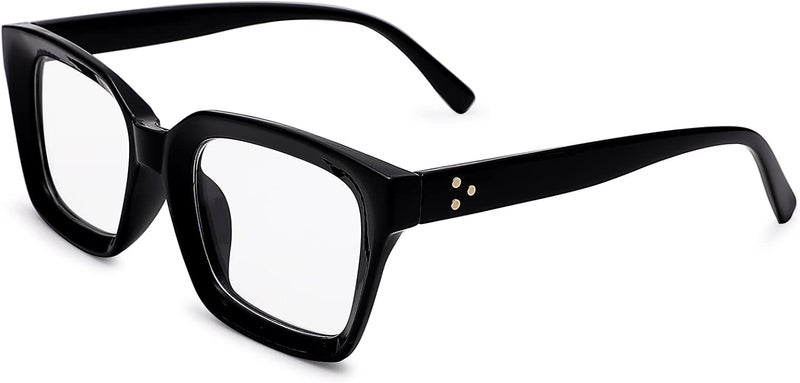 COASION Classic Non-prescription Clear Lens Eyeglasses for Women Thick Square Frame Eyewear - Image 1